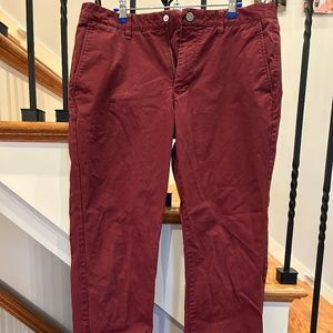 34x34 Bonobos Stretch Washed Chinos, Slim, Burgundy